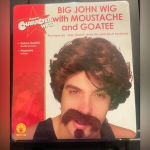 🔴 3/$12 Big John Wig with Moustache and Goatee! NEW!